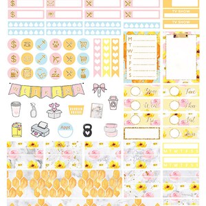 Honey Bee Weekly Kit Printable Planner Stickers Planner Girl - Etsy