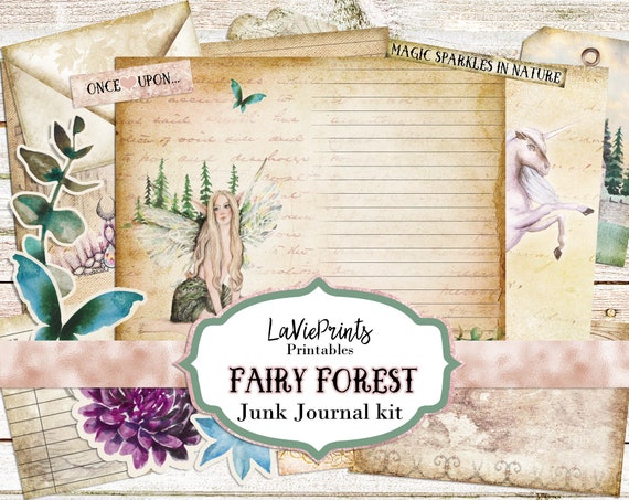 Forest Fairy Junk Journal Kit: Ephemera For Junk Journals Vintage