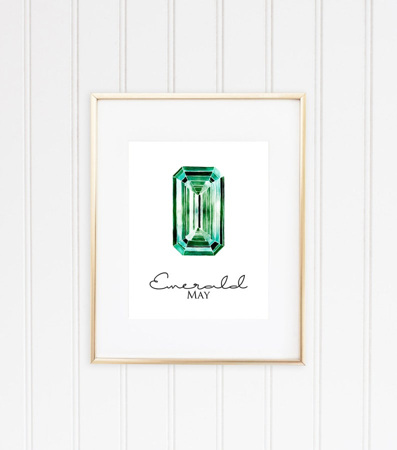 Emerald Gemstone Wall Art Gemstone Wall Art Print Printable Etsy