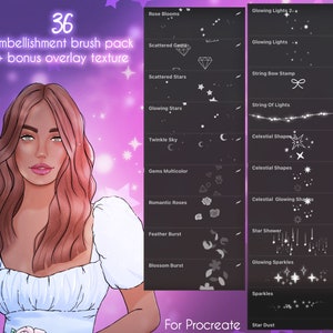Pretty Procreate Brush Set | Elements Stamp Pack | Kawaii Brushes | Digital Brushes | Procreate Stamps | Sparkle Brushes | Glitter clipart