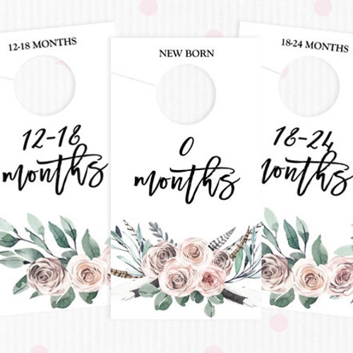 Printable Nursery Closet Dividers Woodland Baby Clothes | Etsy