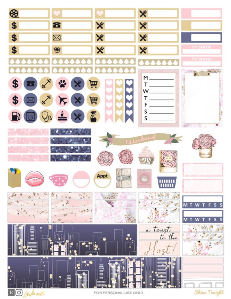 Planner Stickers Printable stickers Use with Erin Condren | Etsy