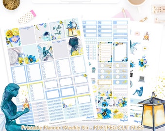 Fairy Forest Planner Stickers: Weekly Kit for Erin Condren (PDF/JPEG/Cut Files)