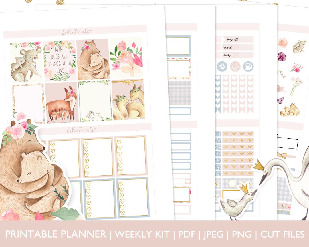 Mothers Day Printable Planner Stickers | Weekly Planner Sticker Kit ...
