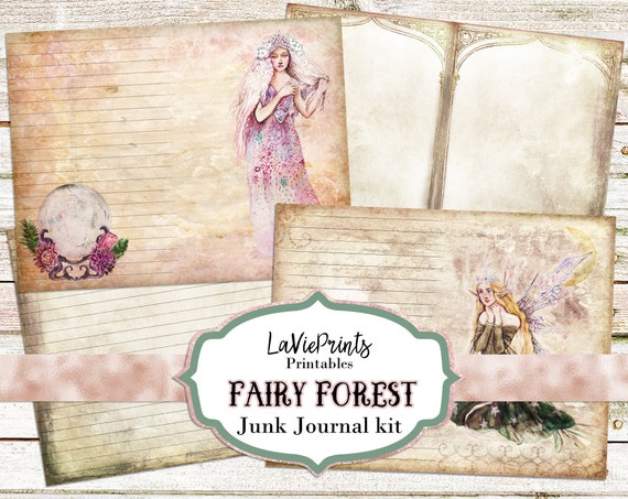 Fairy junk journal handmade Magic forest junk journal for sa
