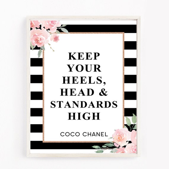 Coco Chanel Set of 3 Printable Wall Art Chanel Quote Fashion 