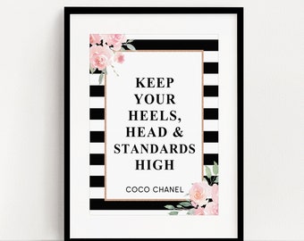 Coco Chanel Set of 3 Printable Wall Art Chanel Quote Fashion 
