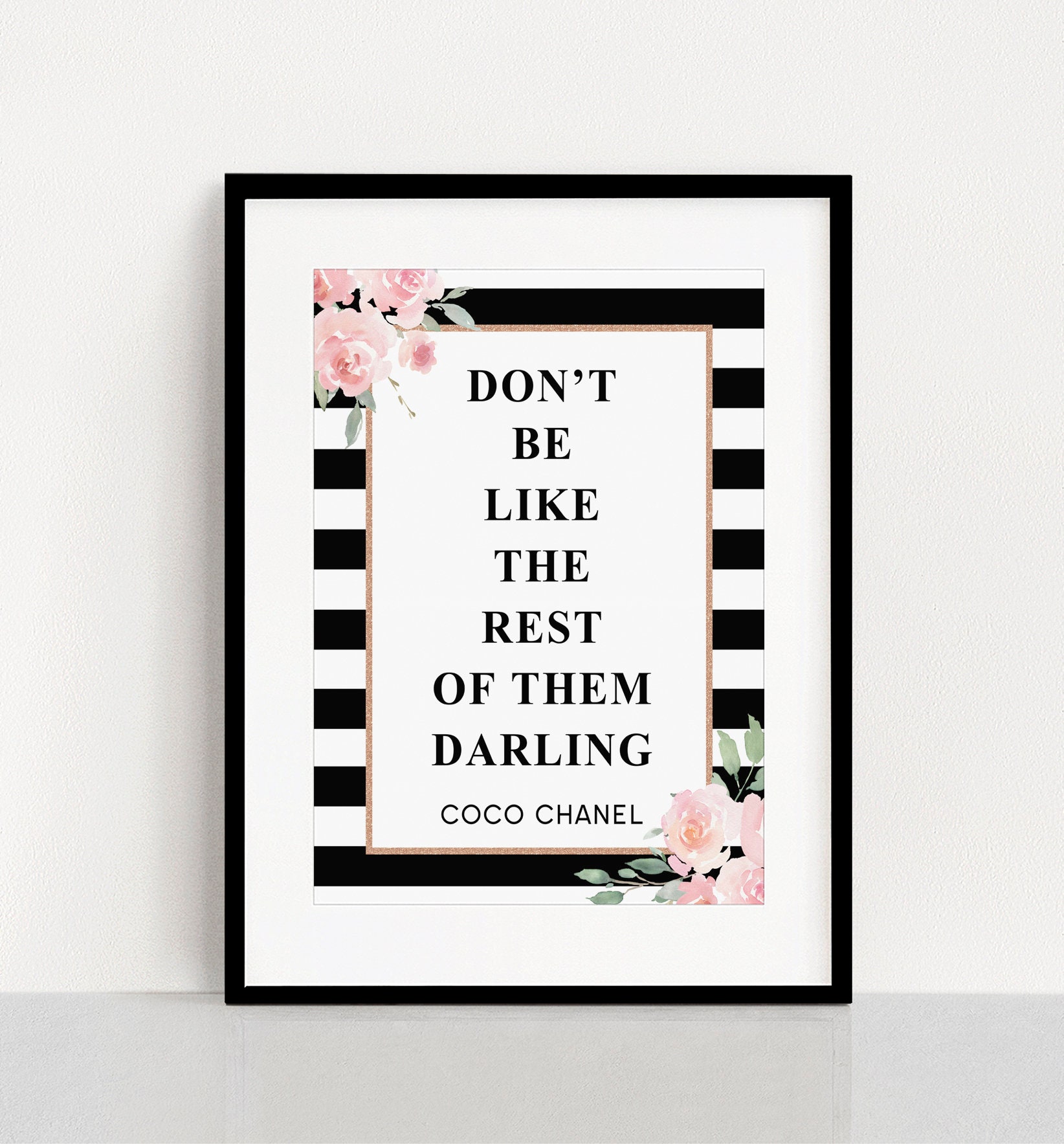 Coco Chanel Set of 3 Printable Wall Art Chanel Quote Fashion 