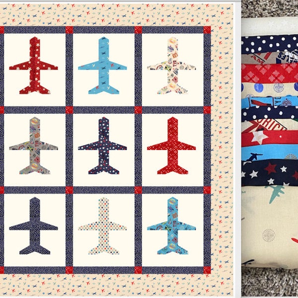 Airplane Quilt Etsy