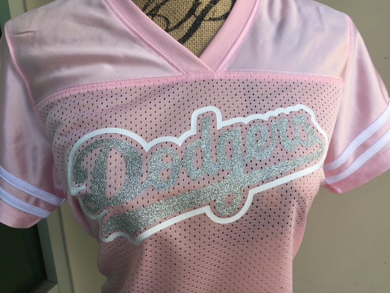 Los Angeles Dodgers Pink Glitter Jersey Etsy
