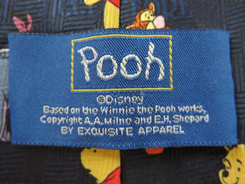 DISNEY Krawatte POOH Krawatte Tigger Eyeore Winnie the Pooh Copyrighted Print Neuheit Disney Charaktere Vintage Krawatte Oahu Lew's Shirt Shack Bild 6