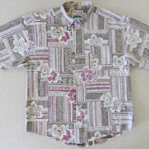 Hawaiian Shirt, PARADISE Of The PACIFIC Hawaii Shirt, Vacation Aloha Shirt, 80&#39;s Vintage Hawaiian Shirt Men Size XL, 100% Cotton Party Shirt