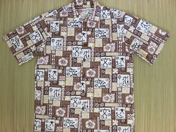 新品　ビンテージ　90s Hilo Hattie メンズS アロハシャツ　総柄 US古着 HILO HATTIE/ヒロハッティ 90s アロハシャツ/総柄 L