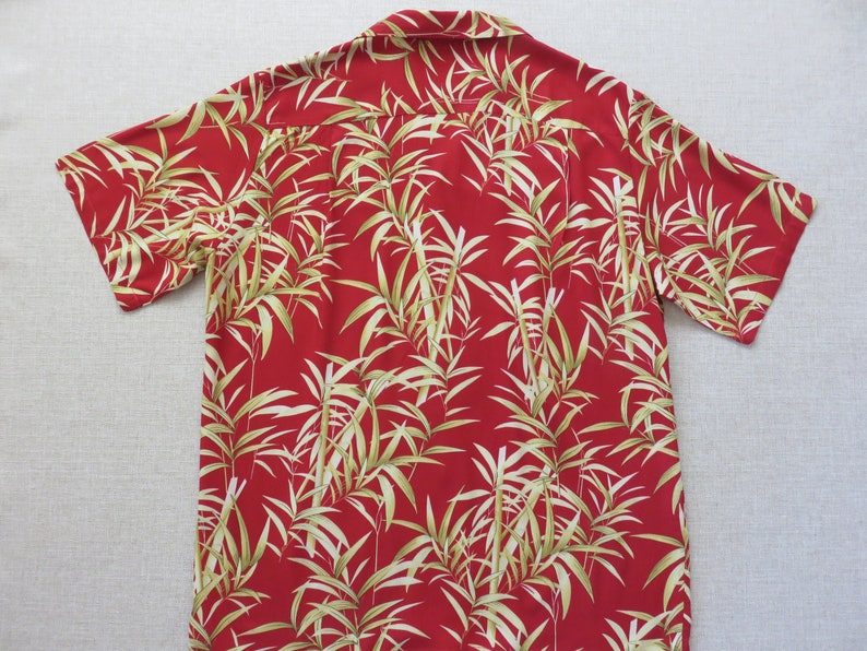 Hawaiian Shirt, BISHOP ST. Hawaiian Shirt, Tropical Aloha Wear, Made in Hawaii, Bamboo Palooza Beach Shirt, 100% Rayon Men's Size MEDIUM image 2