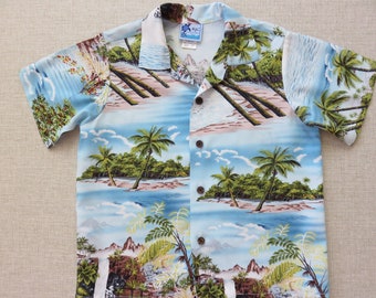 Tiki Gods Hawaiian Shirt Aloha Palm Trees Hibiscus