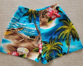 Kids Boys Girls Casual Style Floral Print Shorts Summer
