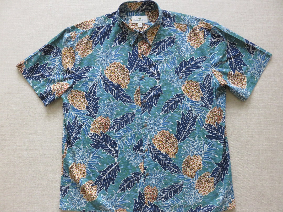 Men's Hawaiian Shirt ISLAND SHORES Aloha Shirt Blue - Etsy