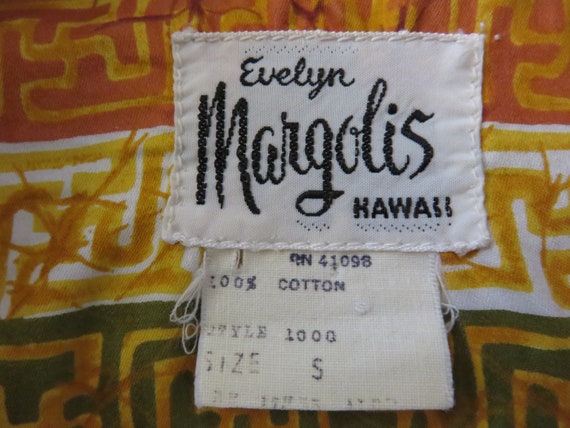 Vintage Hawaiian Shirt EVELYN MARGOLIS Hawaii 196… - image 4