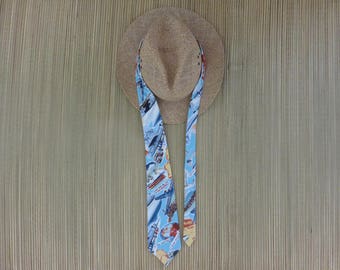 Airplane Tie CHINA CLIPPER Pan American Airways Four-Engine Flying Boats San Antonio Vintage Mens Necktie - Oahu Lew's Shirt Shack