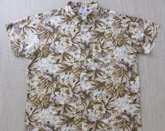 PRINCESS CRUISES Hawajska koszula męska luksusowy rejs wakacje Aloha koszula tropikalny nadruk swobodny ubiór Vintage Camp - 2XL- Oahu Lew's Shirt Shack