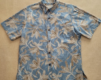 Hergestellt in Hawaii BISHOP ST. Bekleidung, Tropischer REVERSED Print 100% Baumwolle Größe Large