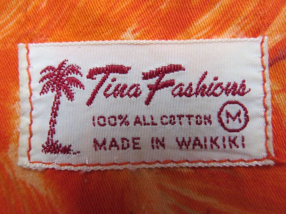 Vintage 1960's Hawaiian Shirt TINA FASHIONS 60s A… - image 5