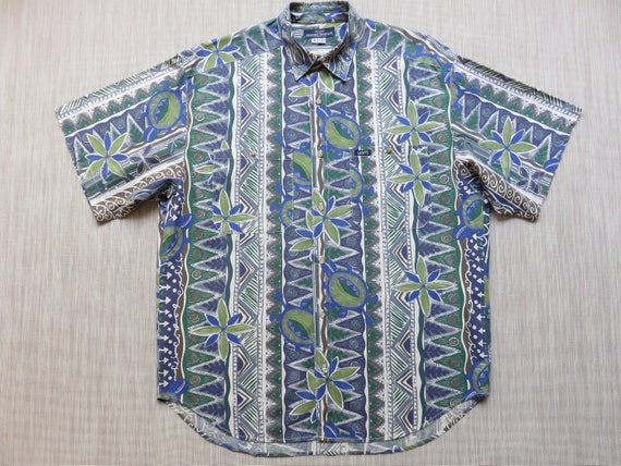 Vintage Hawaiian Shirt GUESS Mod Turtle Aloha Shi… - image 1