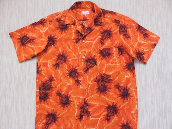 Vintage 1960's Hawaiian Shirt TINA FASHIONS 60s Aloha Shirt