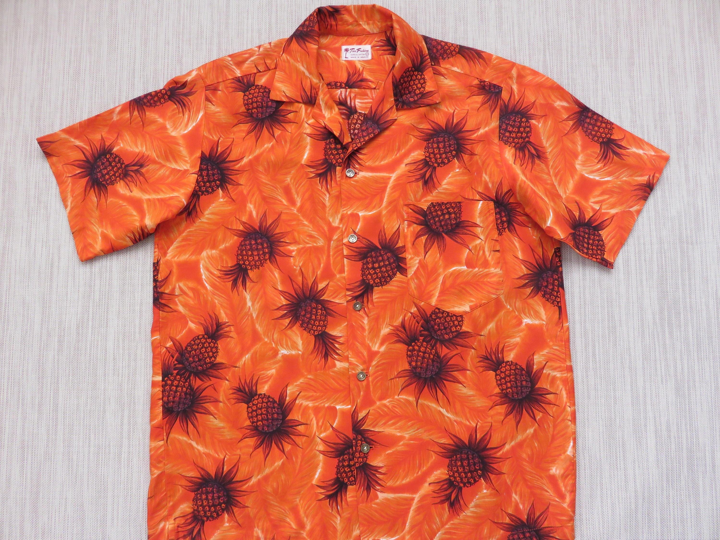 トップス 60s vintage rayon ALOHA shirt Vintage Sears 100% Rayon Made in Japan Aloha Shirt SZ L