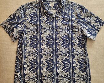 LUCKY BRAND Hawaiihemd, Ukulele Hawaii Island Shirt 100% Baumwolle Gr. XL