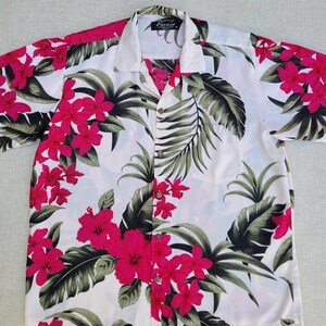 Hawaiian Shirt Men FAVANT Vibrant Aloha Shirt Tropical Foliage Hawaii Paradise Hibiscus Flower Shirt 100% Rayon, Mens Size XL