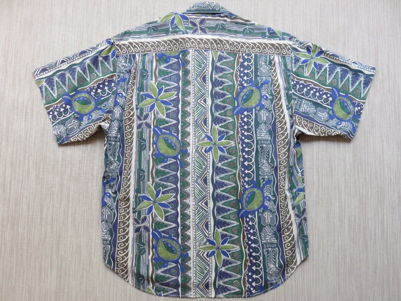 Vintage Hawaiian Shirt GUESS Mod Turtle Aloha Shirt by Georges - Etsy