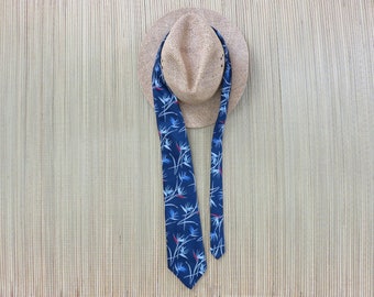 Vintage Tie JOHNNY CARSON Ties Hawaiian Ties Bird of Paradise Tie Floral 70s Late Night Comedy Novelty Mens Necktie - Oahu Lew's Shirt Shack
