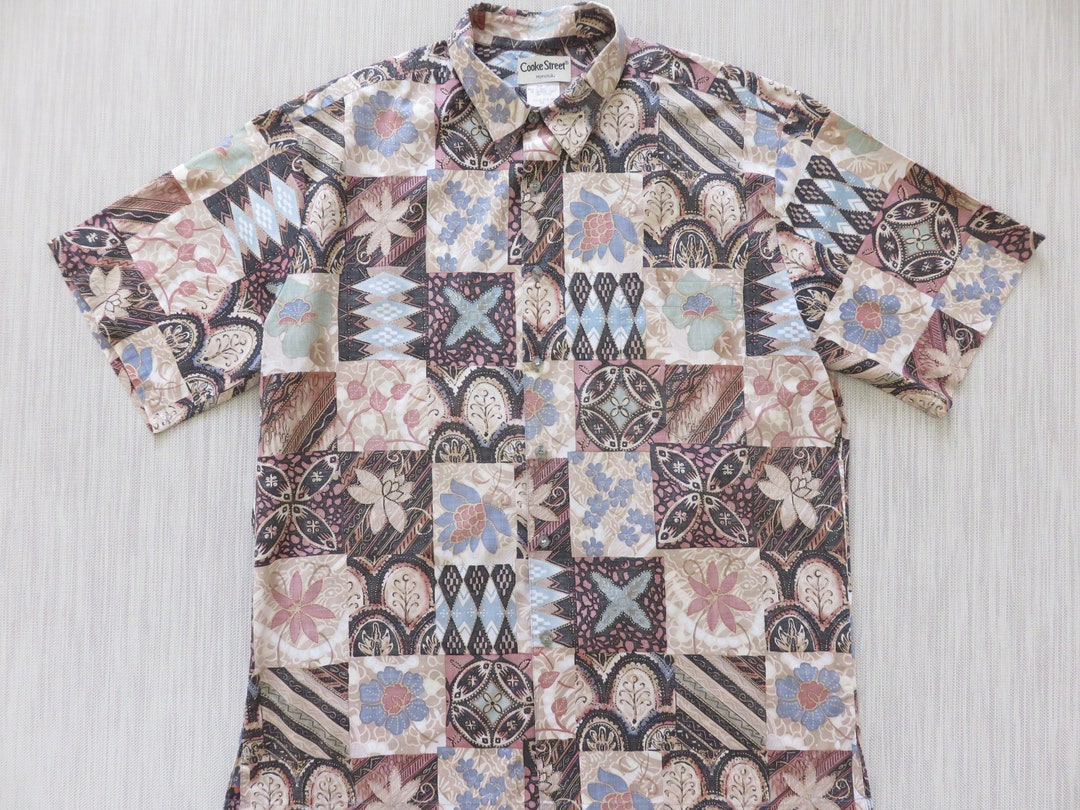 Hawaiian Shirt COOKE STREET Vintage Aloha Shirt Funky Boho - Etsy