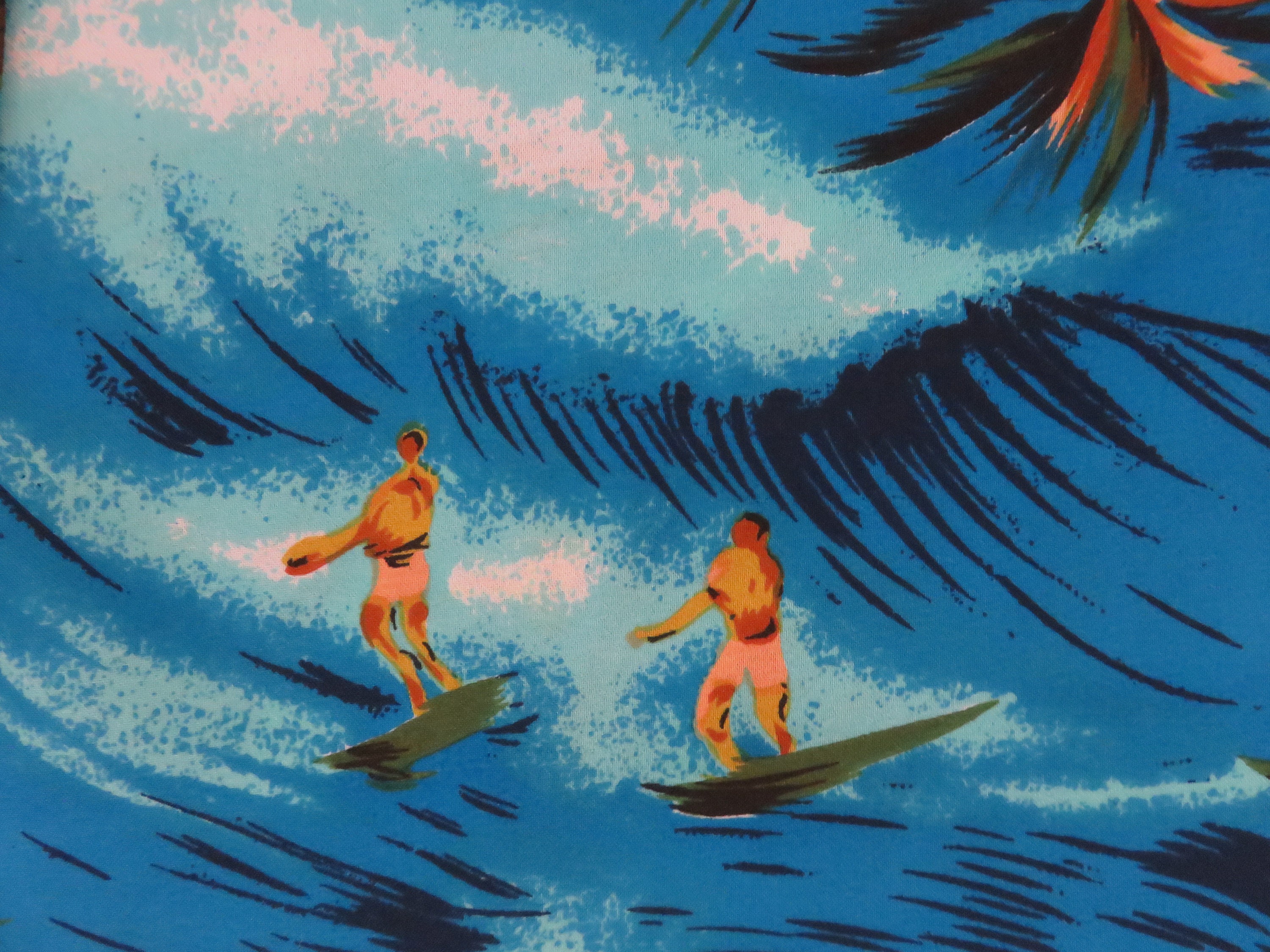 Vintage Hawaiian Shirt 70s VAN CORT Surfer Shirt Aloha Shirt Beach 