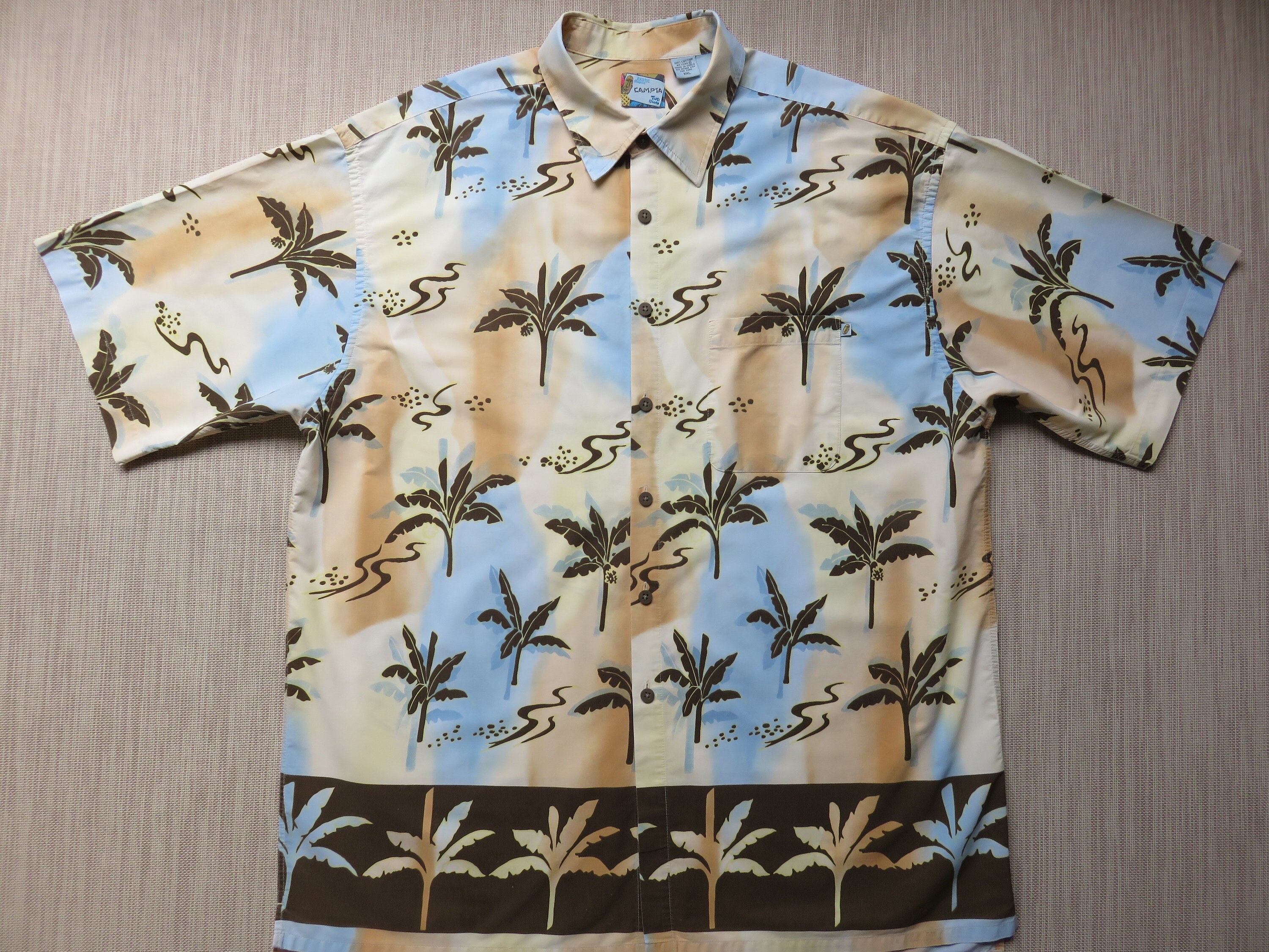 Hawaiian Shirt Men CAMPTA Tiki Island 