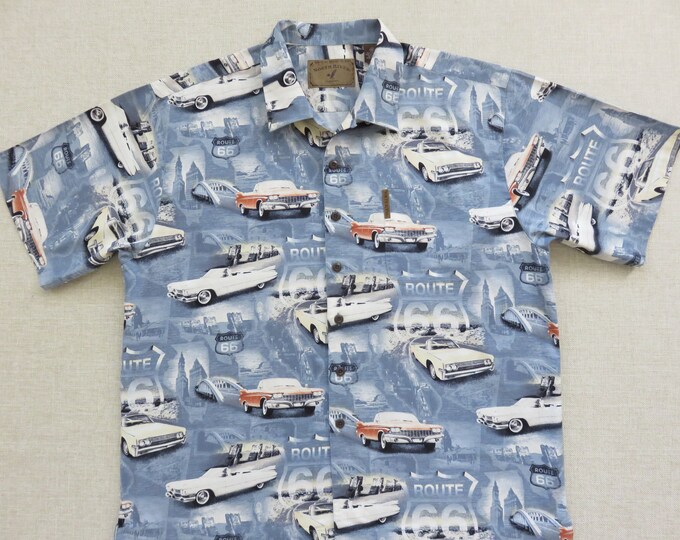 Hawaiian Shirt, Classic Car Shirt, NORTH RIVER Shirt, Get Your Kicks on ...