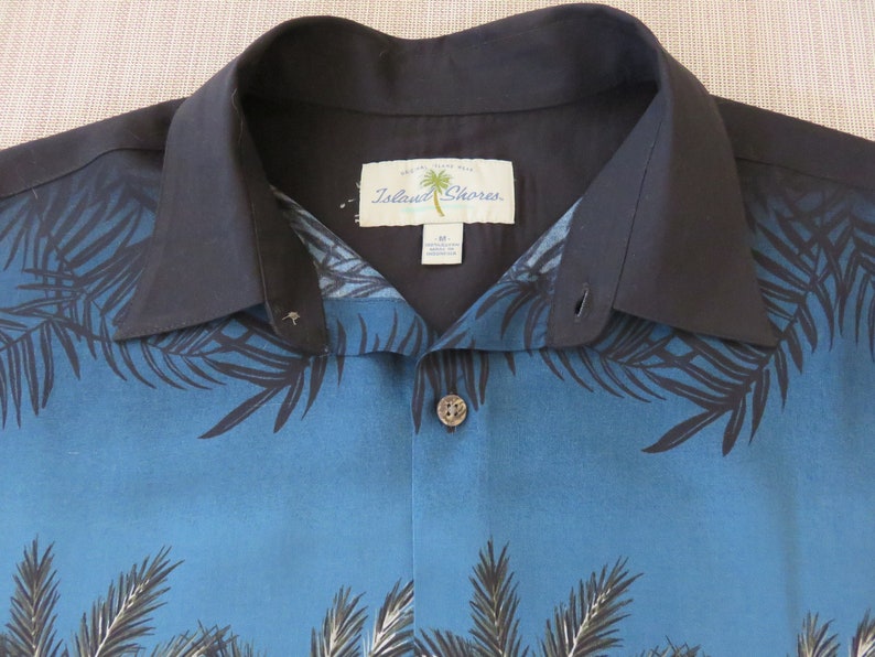 Hawaiian Shirt ISLAND SHORES Tropical Aloha Shirt Midnight - Etsy