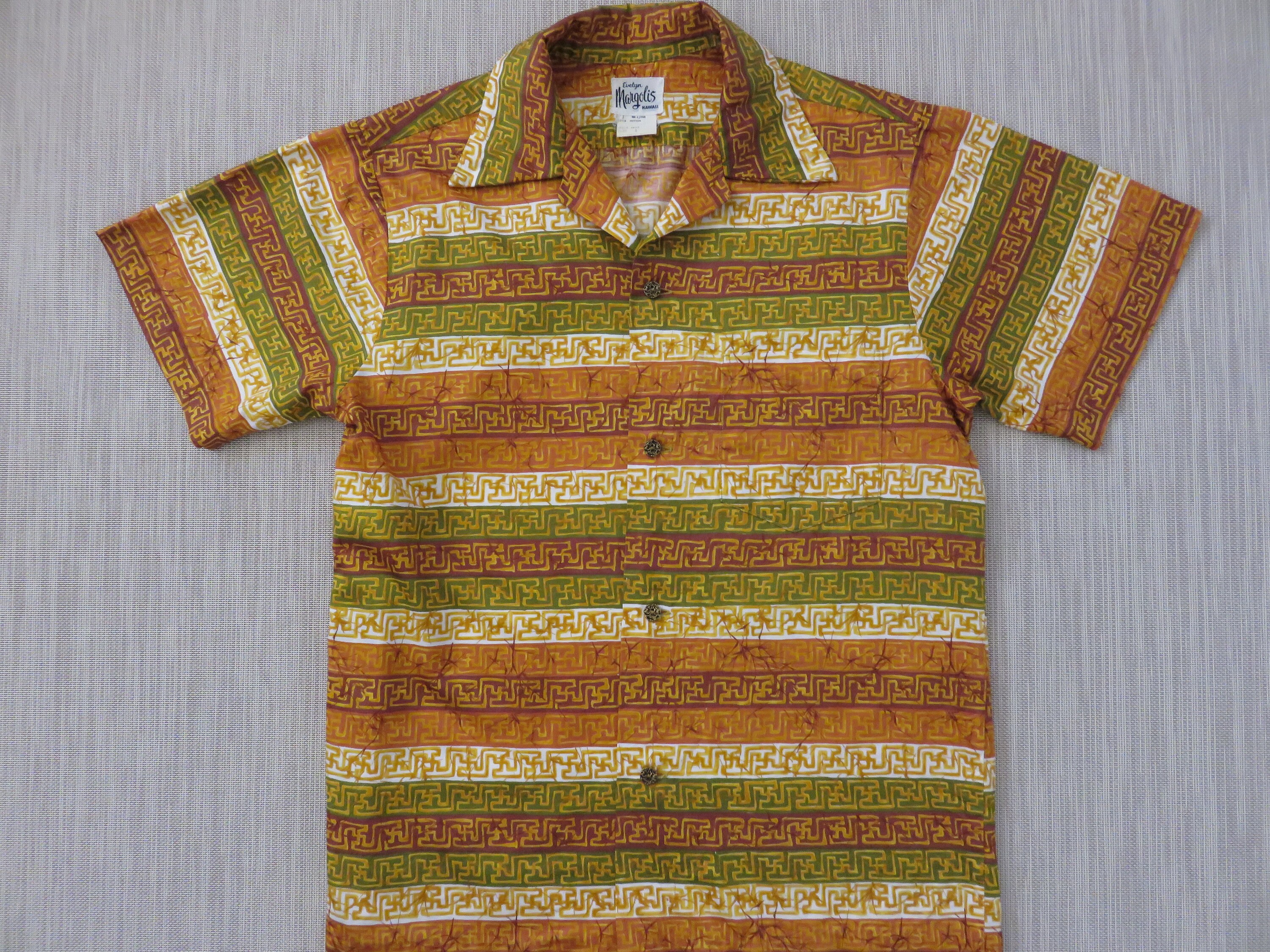トップス 50s evelyn Margolis Hawaiian shirt Vintage Hawaiian Shirt EVELYN MARGOLIS Hawaii 1960s Aloha