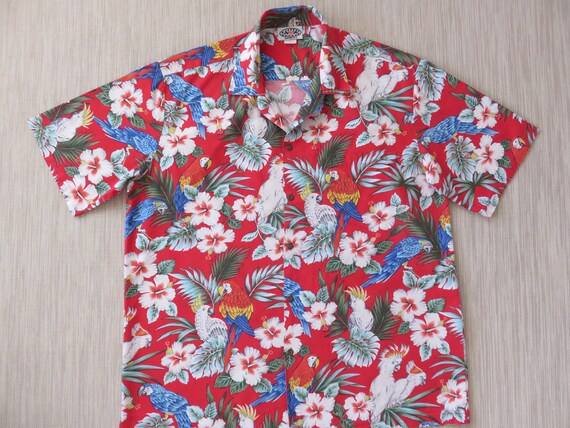 Mens Hawaiian Shirt PACIFIC LEGEND Aloha Shirt Paradise Bird | Etsy