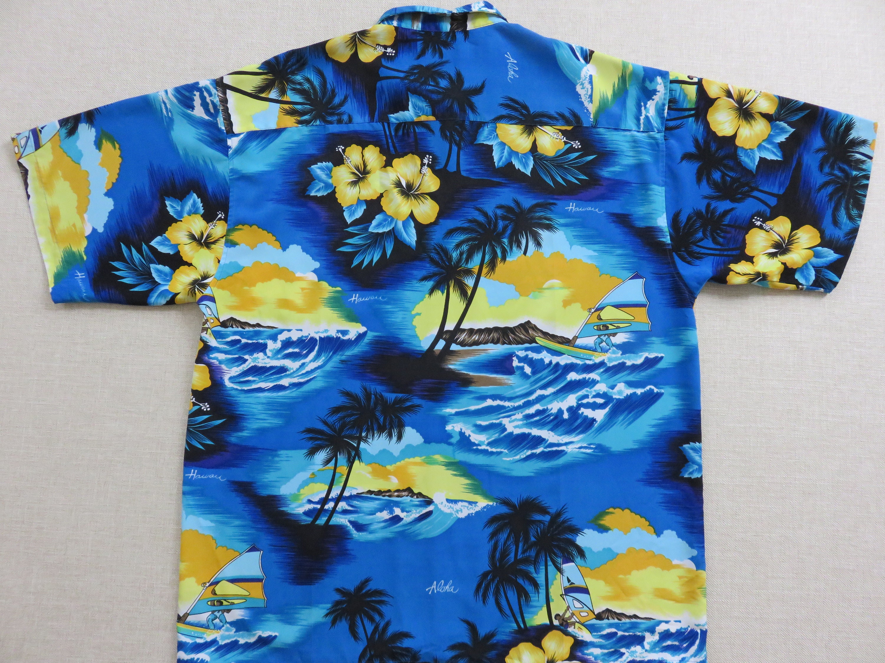 Hawaiian Shirt, Windsurfer Hawaii Shirt, KOMAN SPORT Hawaiian Shirt ...