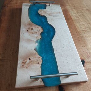 Maple and epoxy large serving board