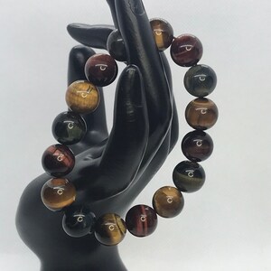 Tiger eye bracelet-healing bracelet-meditation bracelet-unisex bracelet-elastic bracelet-stacked bracelet-free shipping.