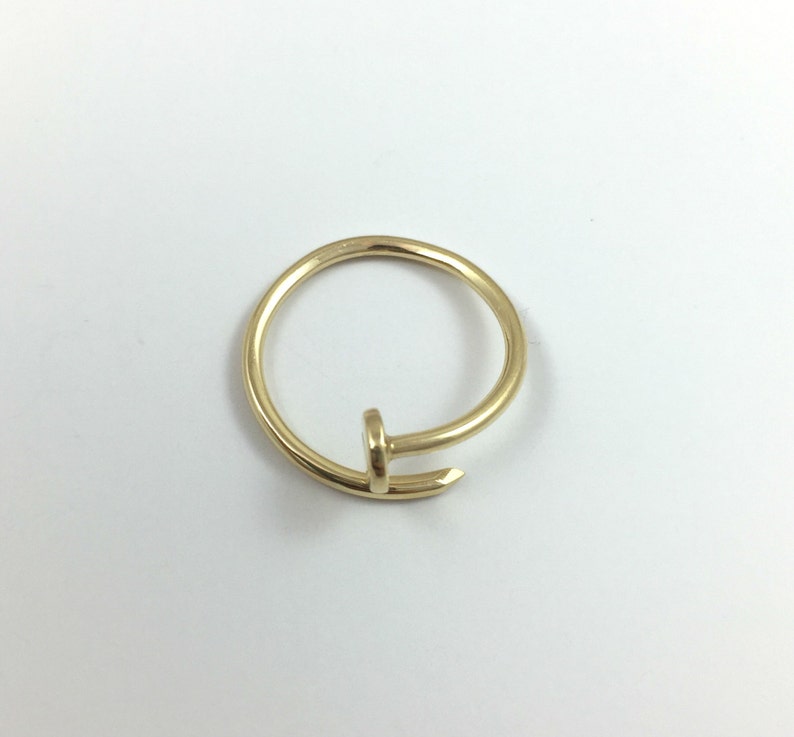 14k gold nail ring | Etsy