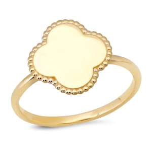 14K Gold Clover Ring