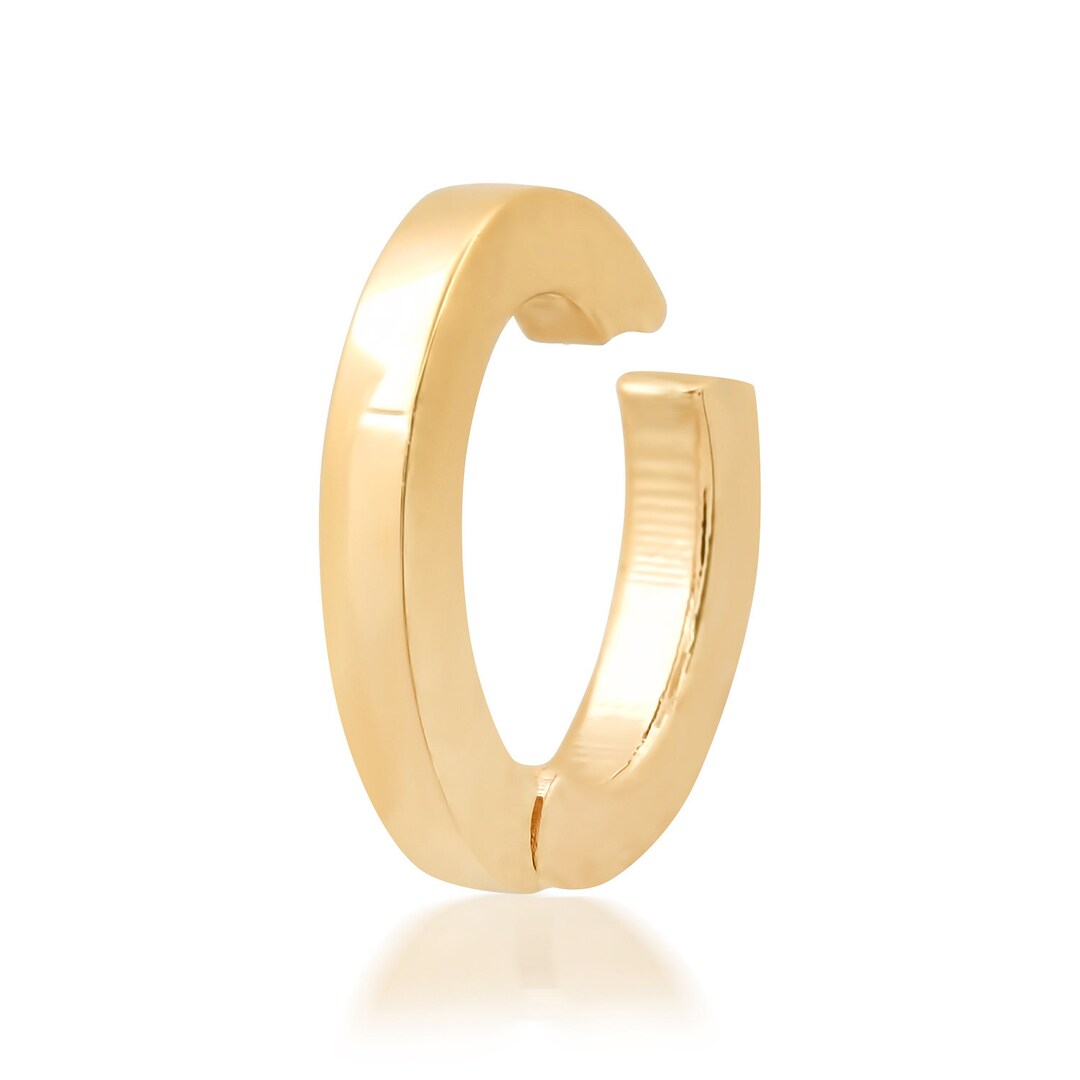 14K Solid Yellow Gold Oval Enhancer Clasp - Etsy