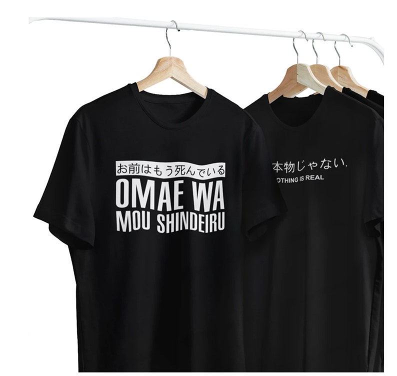 Omae Wa Mou Shindeiru Traduction Français T-shirt japonais Meme Kanji Omae wa Mou Shindeiru Hokuto | Etsy
