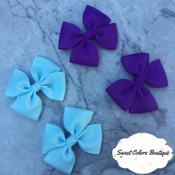 Set Of 4 Light Blue Purple Hair Pairs Etsy