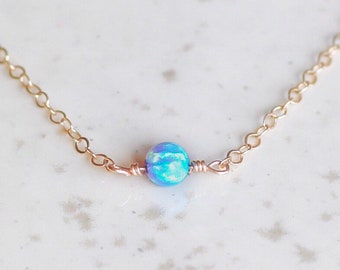 Dainty Opal Choker Necklace, Opal Jewelry, Gifts For Her