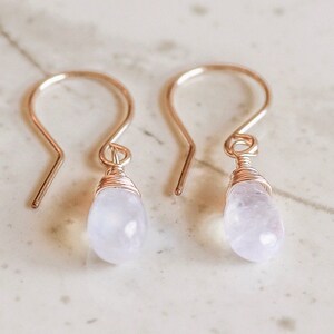 Gold Filled Rainbow Moonstone Drop Earrings, Moonstone Jewelry, Moonstone Dangle Earrings, Sterling Silver, Rose Gold Filled, Gifts For Her image 7